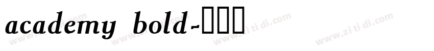academy bold字体转换